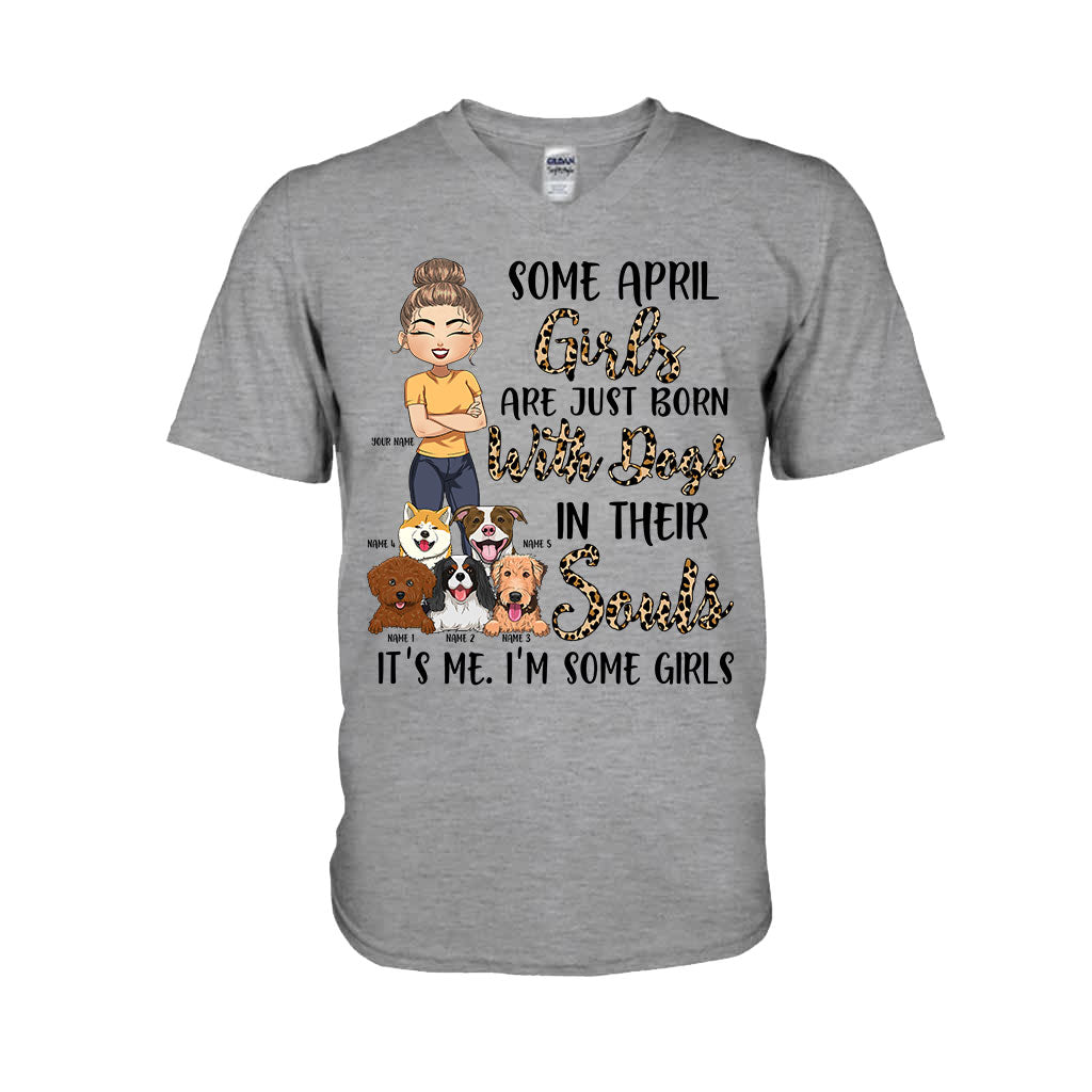 Mit Hunden im Herzen geboren – personalisiertes Hunde-T-Shirt und Hoodie