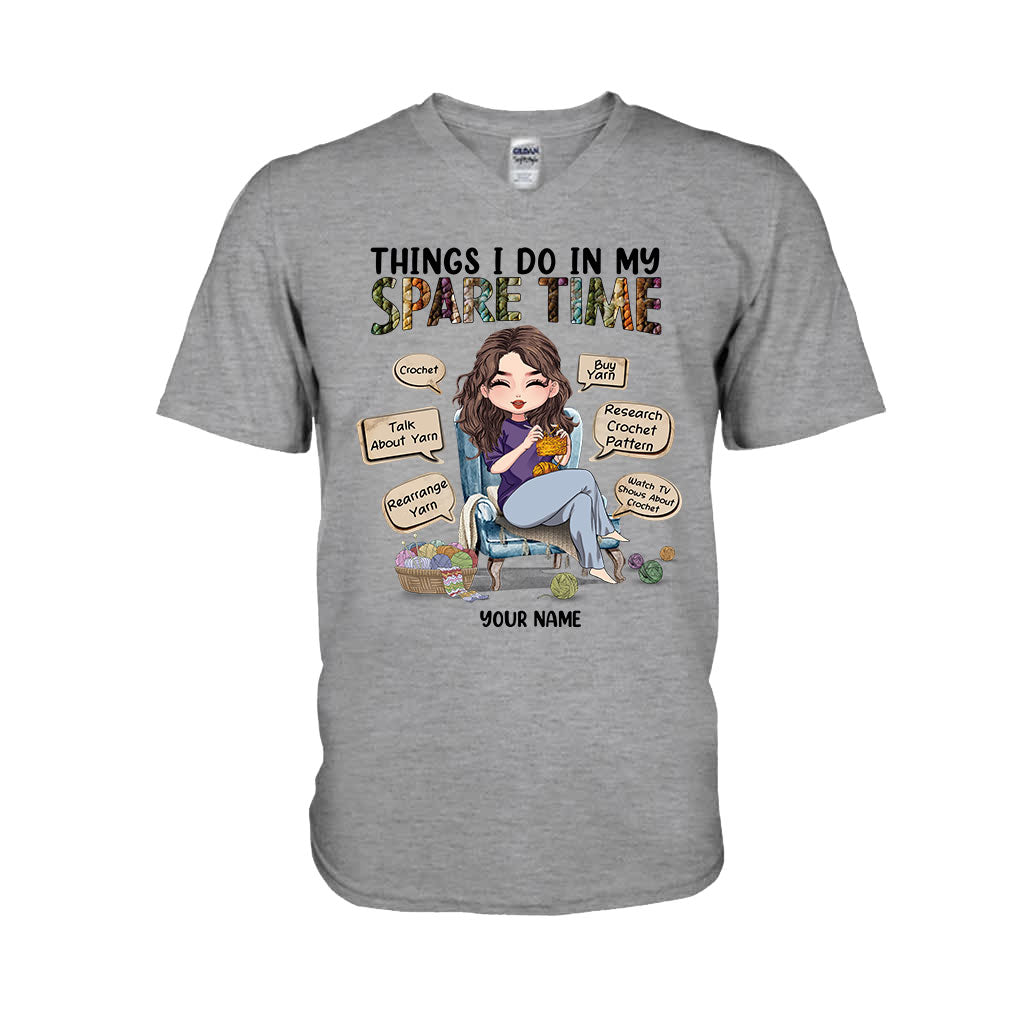 Was ich in meiner Freizeit mache – Personalisiertes Häkel-T-Shirt und Hoodie