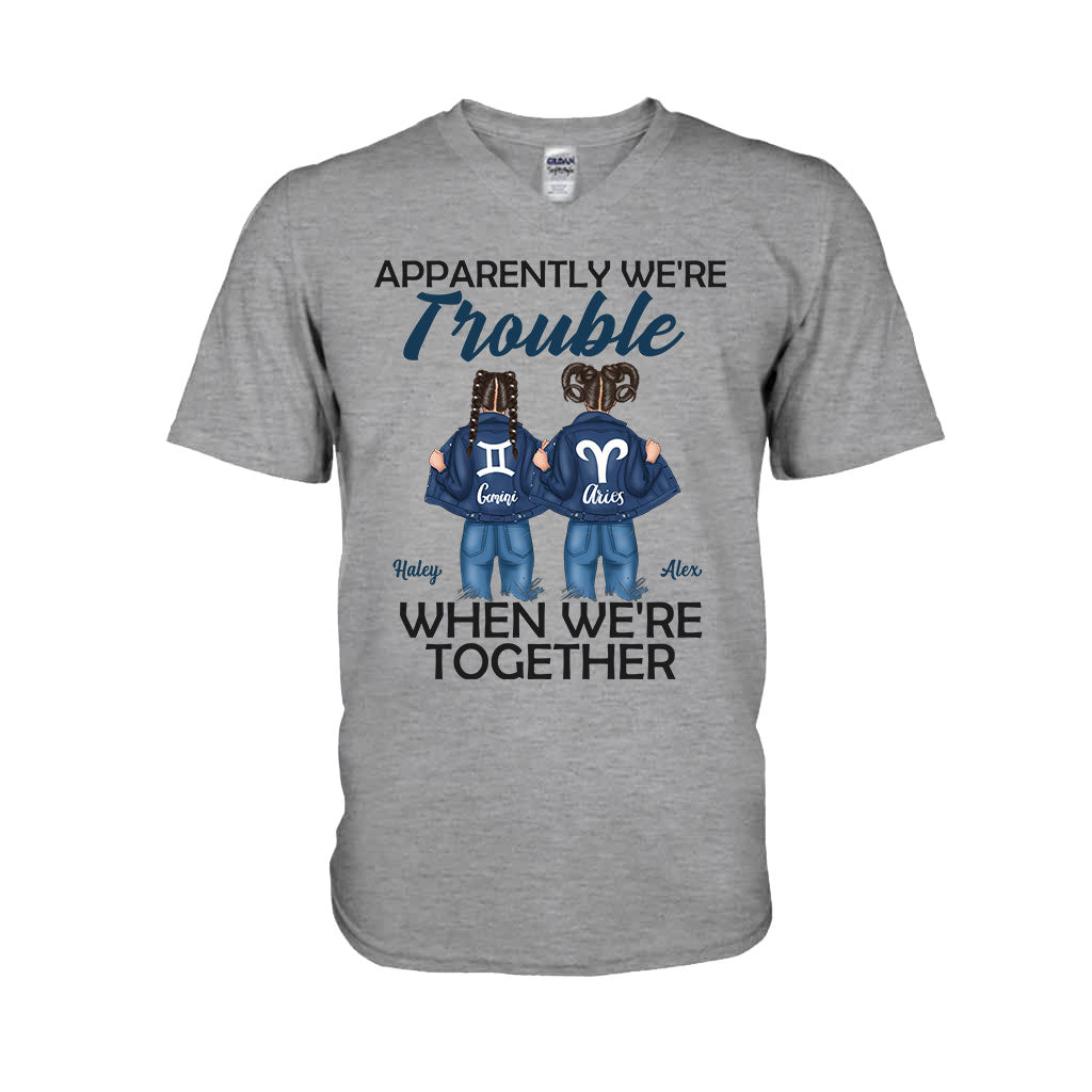 Trouble Together - Personalized Bestie T-shirt And Hoodie