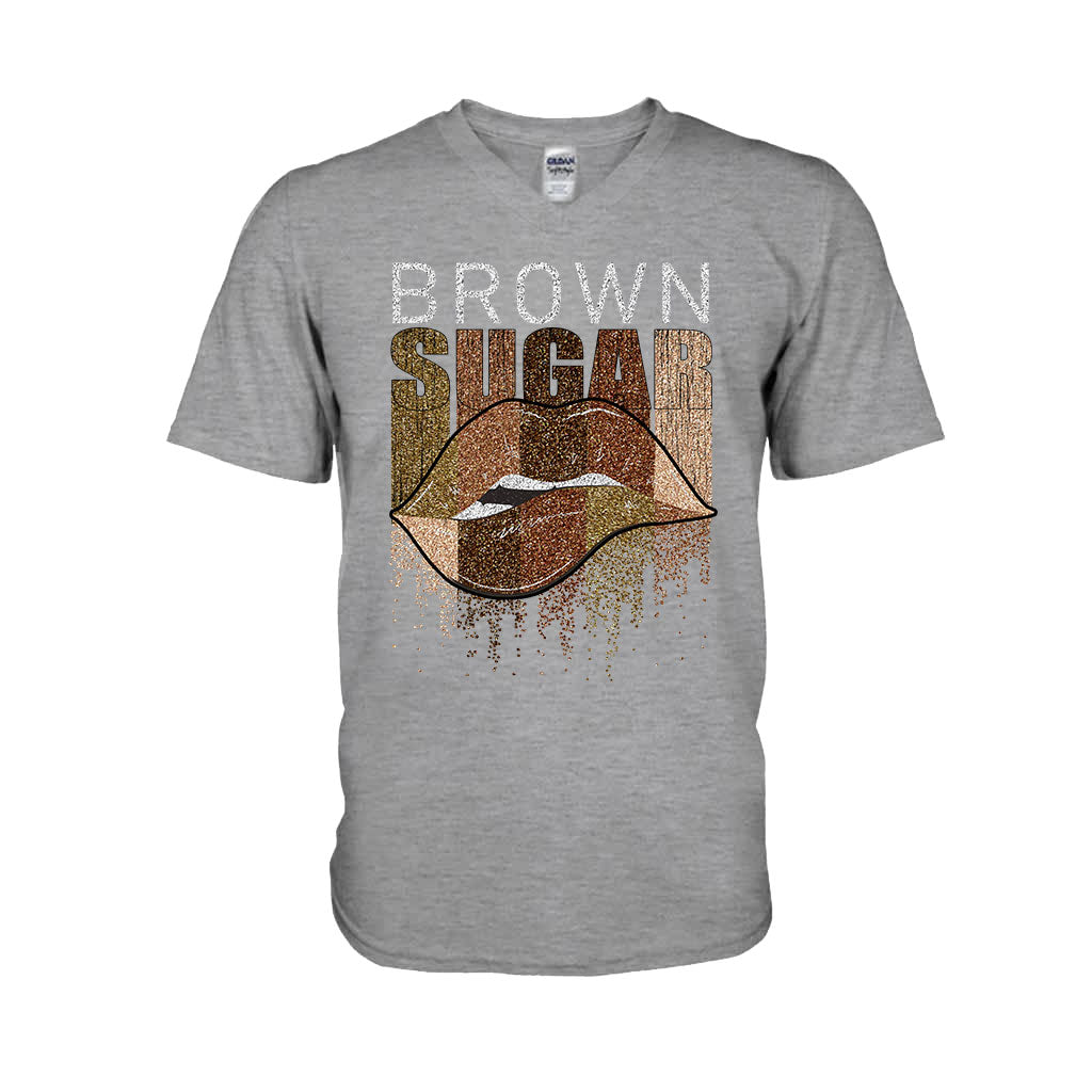 Brown Sugar – T-Shirt und Hoodie für Afroamerikaner mit Glitzer-Imitat 1121
