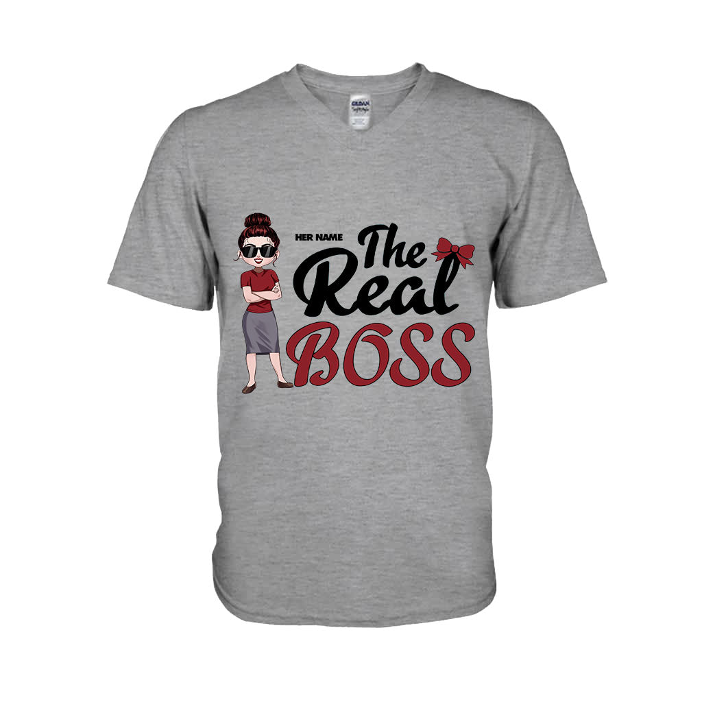 Der Boss – Der wahre Boss – Personalisiertes Partner-T-Shirt und Hoodie