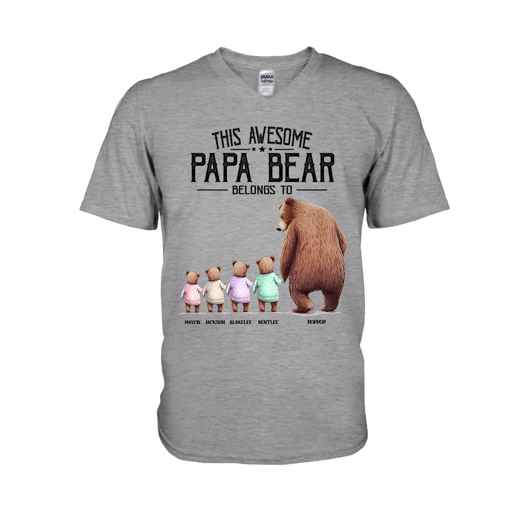 Dieser Papa Bär gehört zu – personalisiertes Opa-T-Shirt und Hoodie