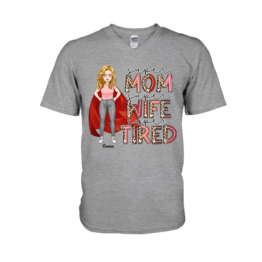 Supermama, Superfrau, Supermüde – Personalisiertes Muttertags-T-Shirt und Hoodie