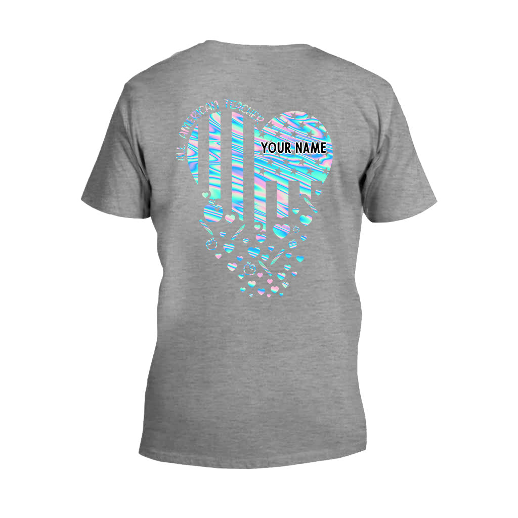 Stolze Lehrerin/Stolzer Lehrer – Personalisiertes T-Shirt und Hoodie zum Unabhängigkeitstag