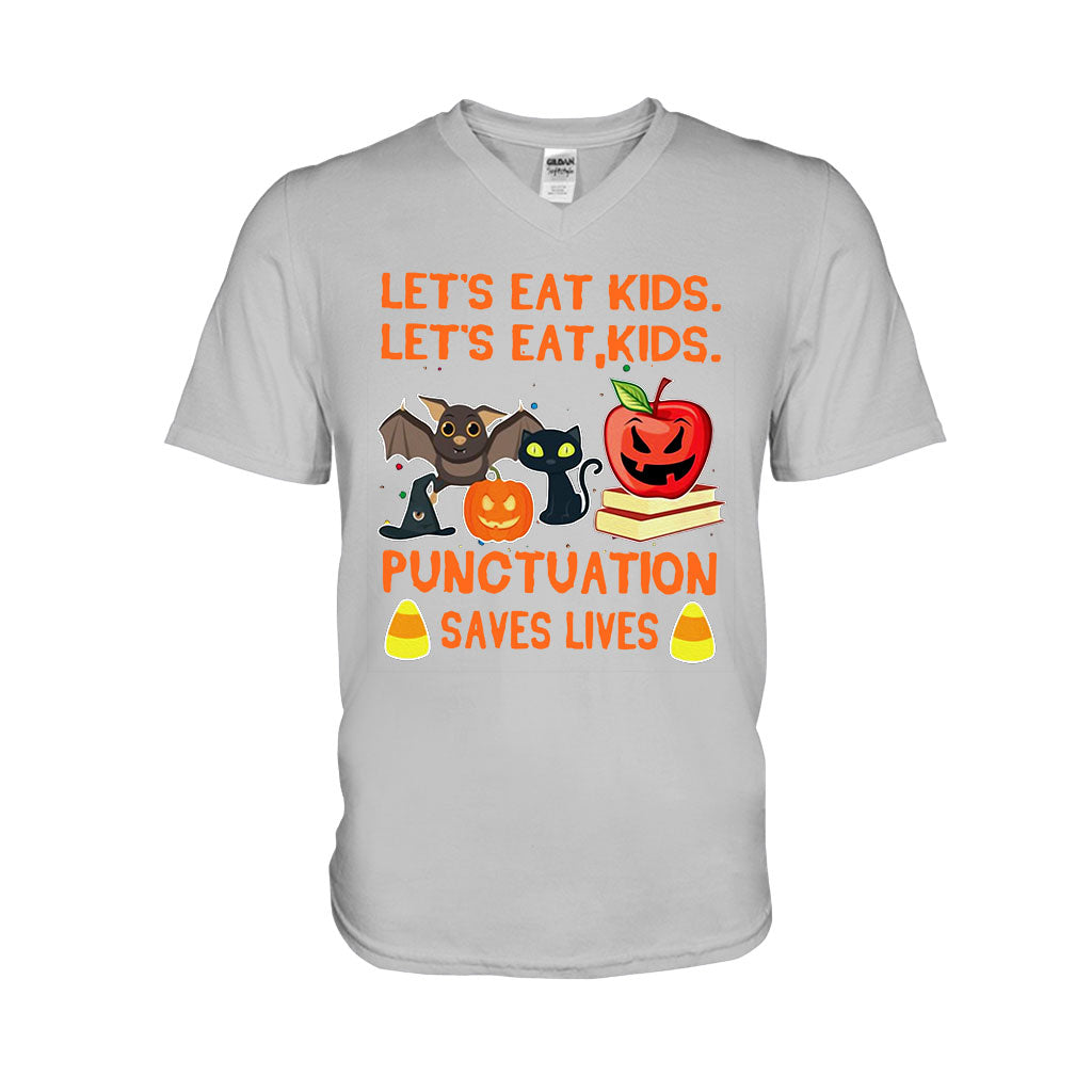 Let's Eat Kids Halloween - Teacher T-shirt And Hoodie 082021