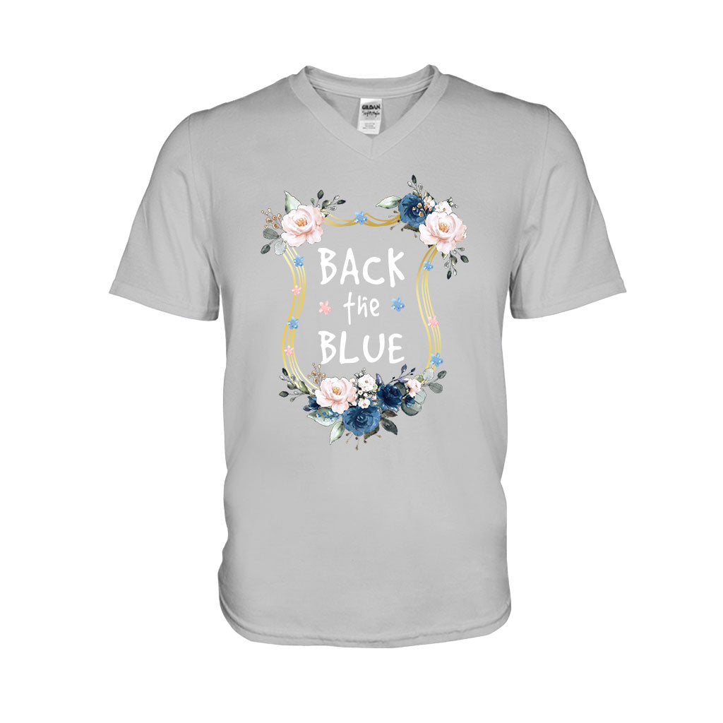 Floral Police Badge - Police Officer T-shirt And Hoodie 062021