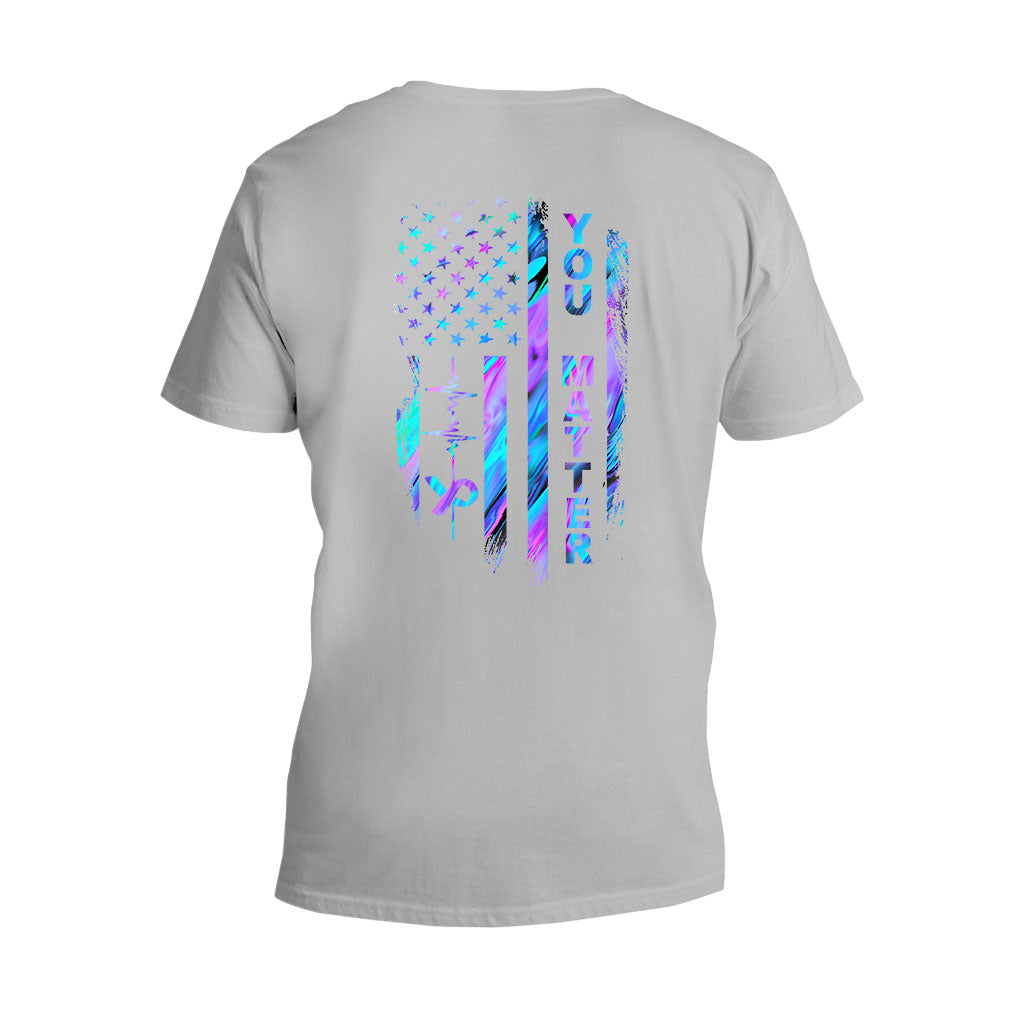 T-Shirt und Hoodie mit Flagge zur Suizidprävention 062021