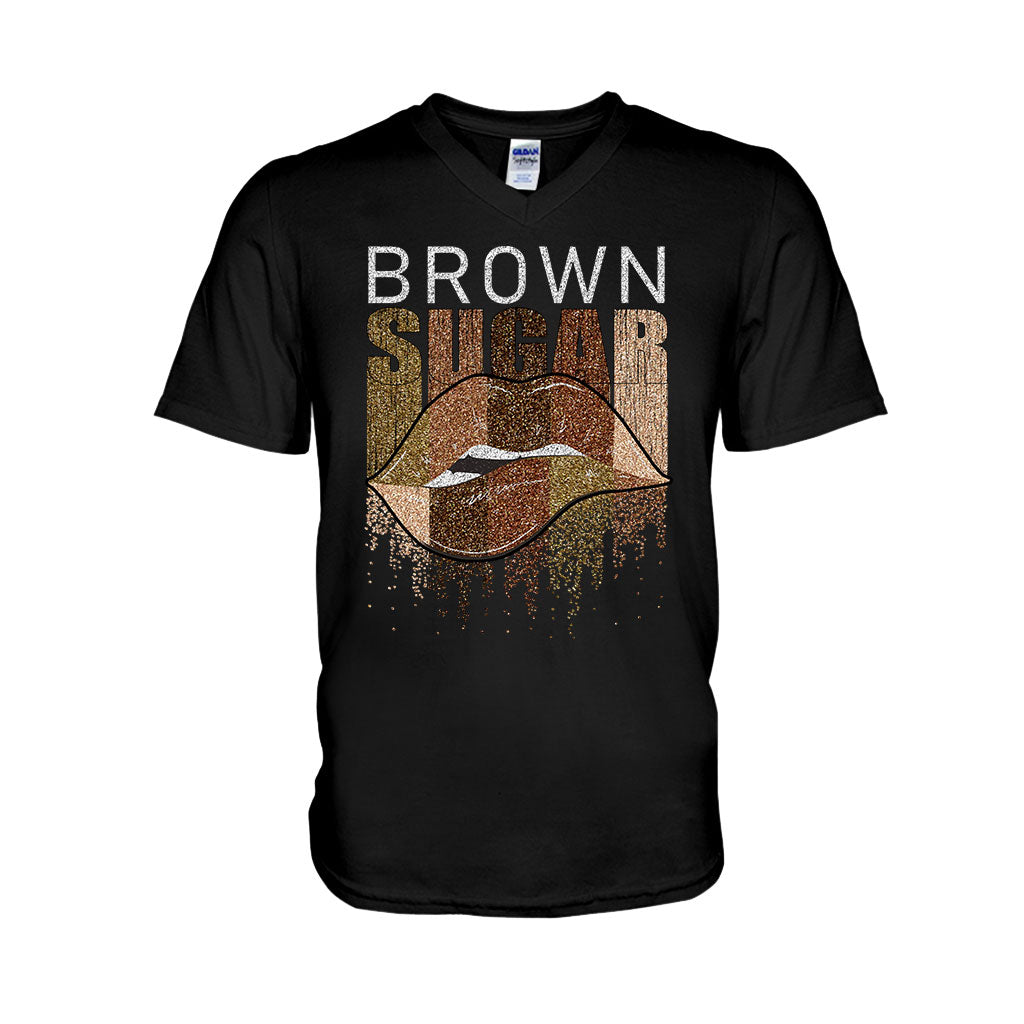 Brown Sugar – T-Shirt und Hoodie für Afroamerikaner mit Glitzer-Imitat 1121