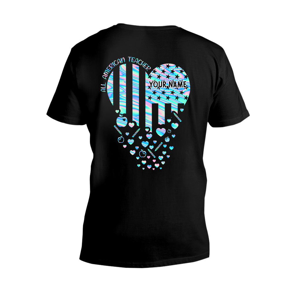 Stolze Lehrerin/Stolzer Lehrer – Personalisiertes T-Shirt und Hoodie zum Unabhängigkeitstag