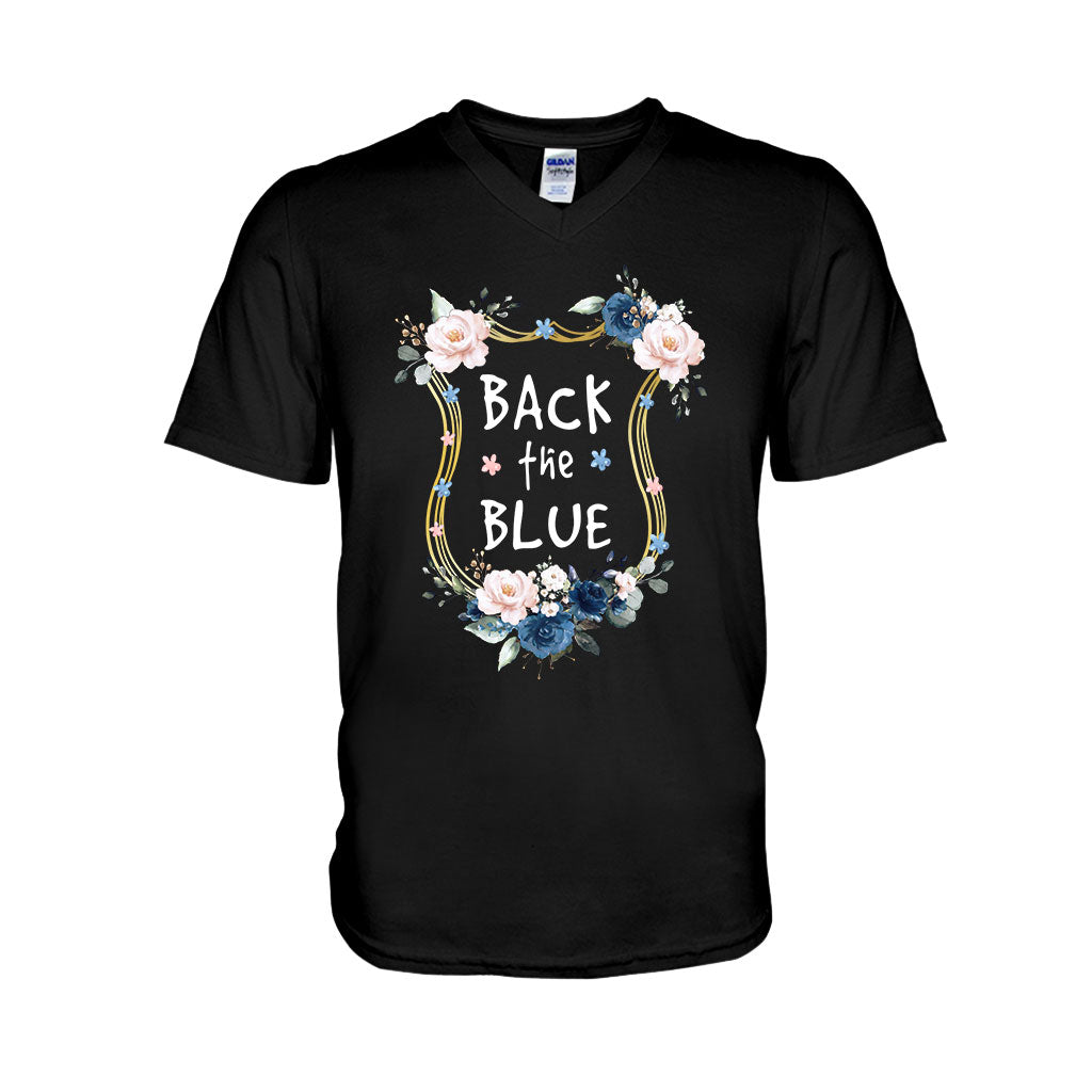 Floral Police Badge - Police Officer T-shirt And Hoodie 062021
