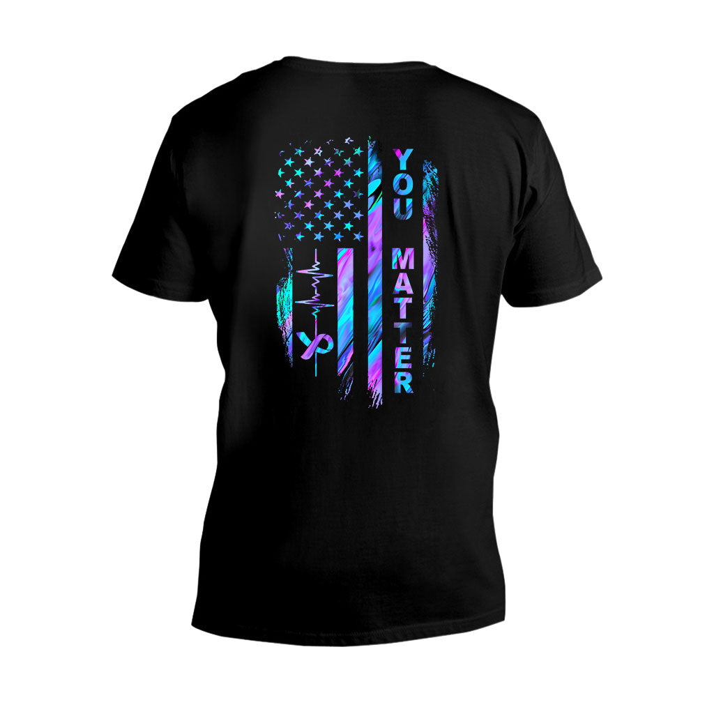 T-Shirt und Hoodie mit Flagge zur Suizidprävention 062021