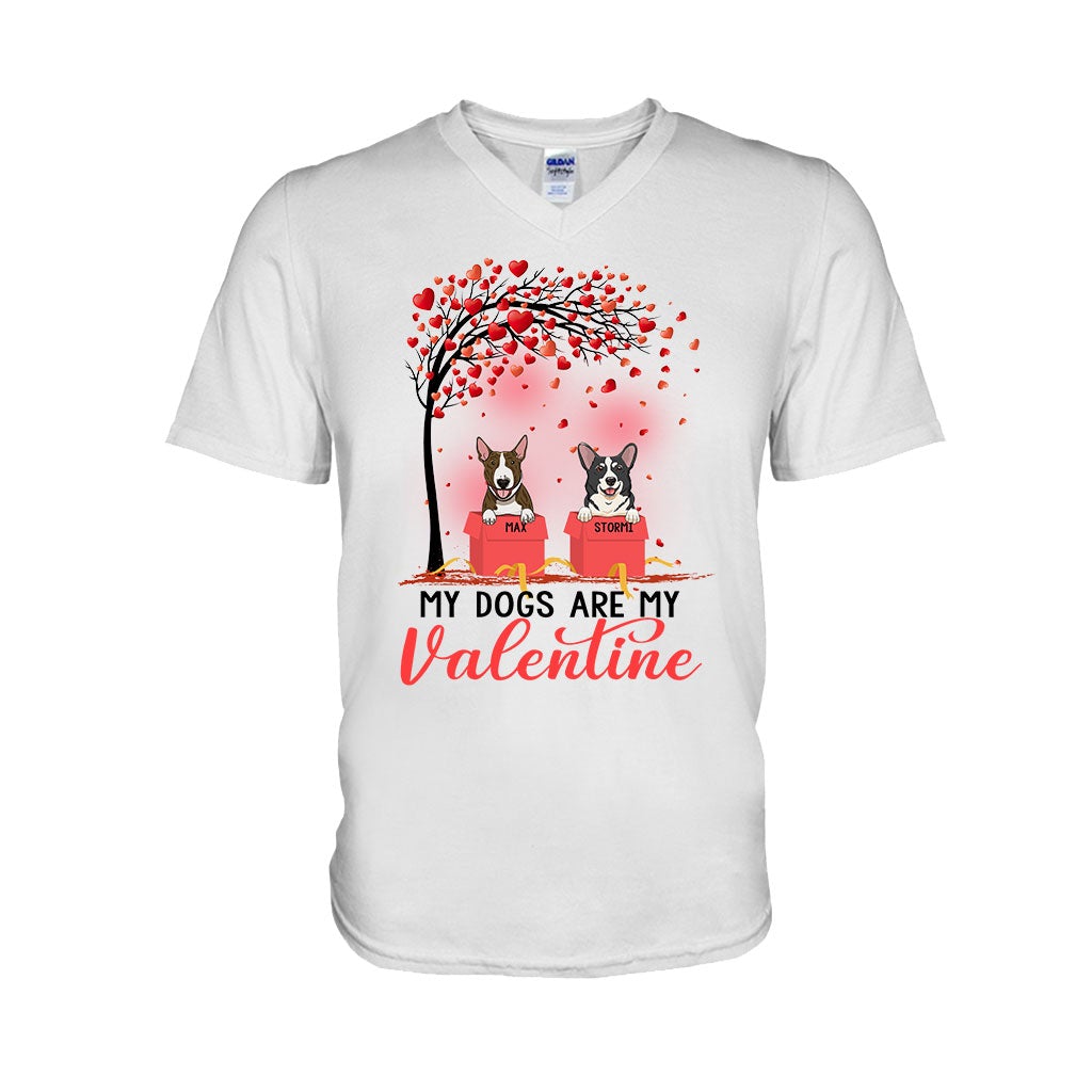 Hunde sind meine Valentinsgrüße – Personalisiertes T-Shirt und Hoodie
