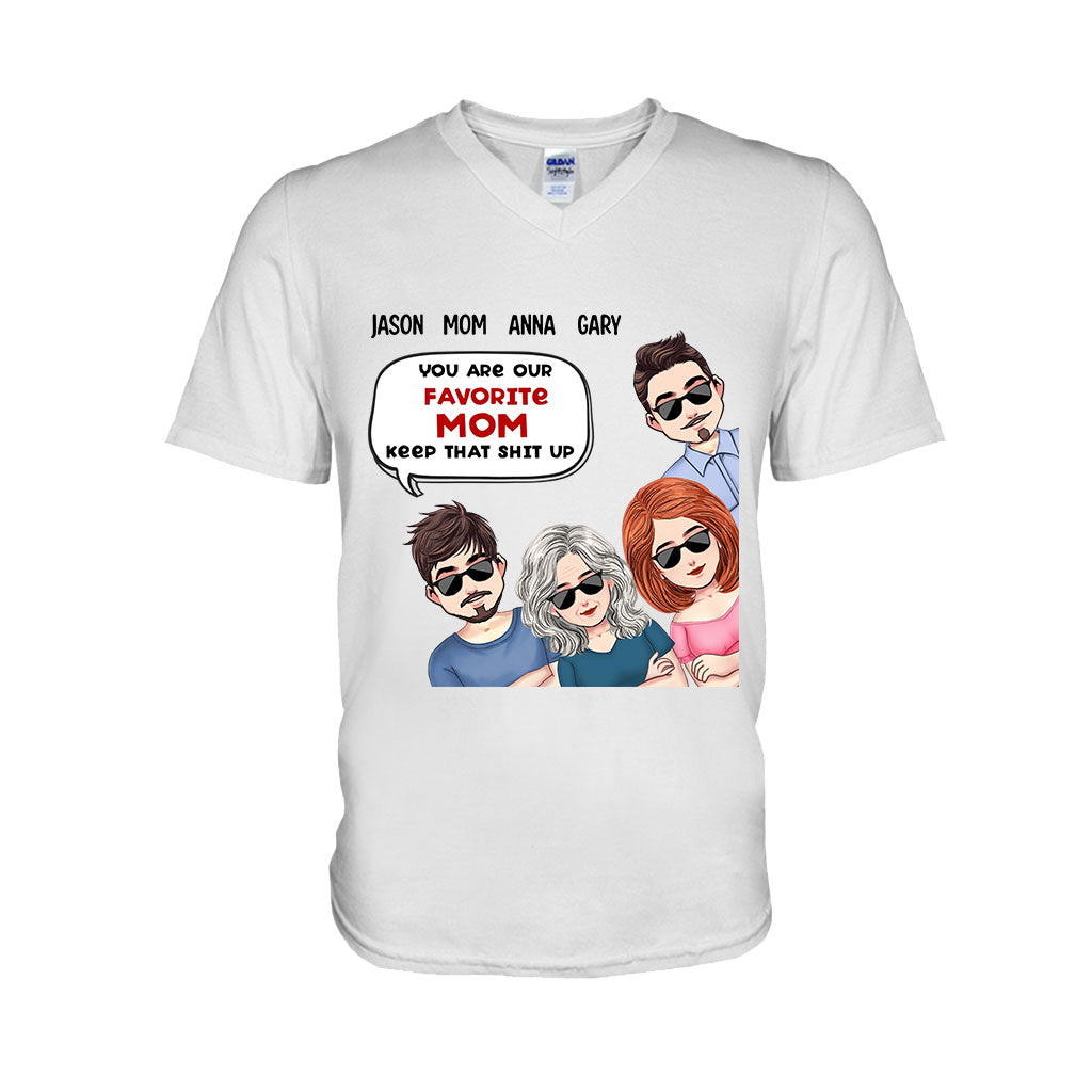 Du bist unsere Lieblingsmama – Personalisiertes Muttertags-T-Shirt und Hoodie