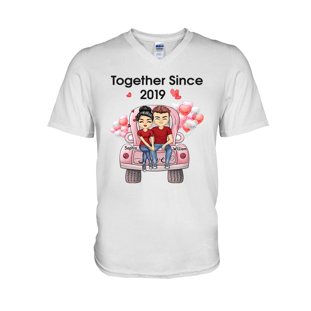 Gemeinsam seit – Personalisiertes Partner-T-Shirt und Hoodie