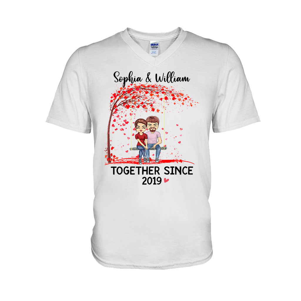 Gemeinsam seit – Personalisiertes Partner-T-Shirt und Hoodie