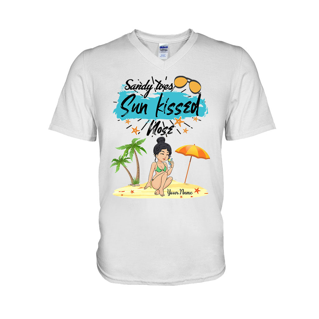Sandy Toes Sunkissed Nose - Personalized Sea Lover T-shirt and Hoodie