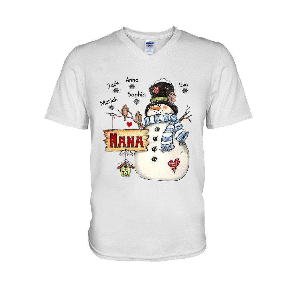 Nana Snowman – Personalisiertes Oma-T-Shirt und Hoodie