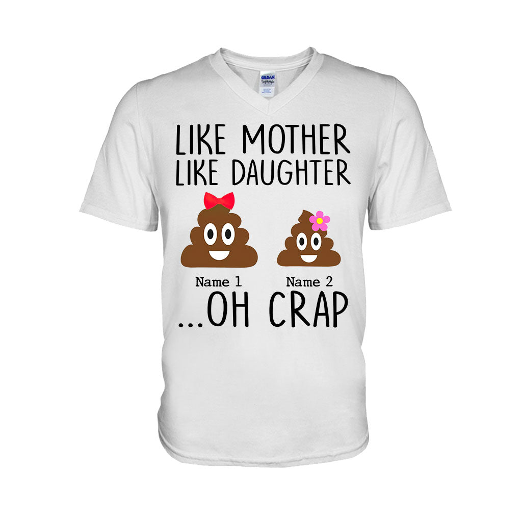 Wie die Mutter, so die Tochter – Geschenk für Mama, Tochter, Papa, Sohn – Personalisiertes T-Shirt und Hoodie