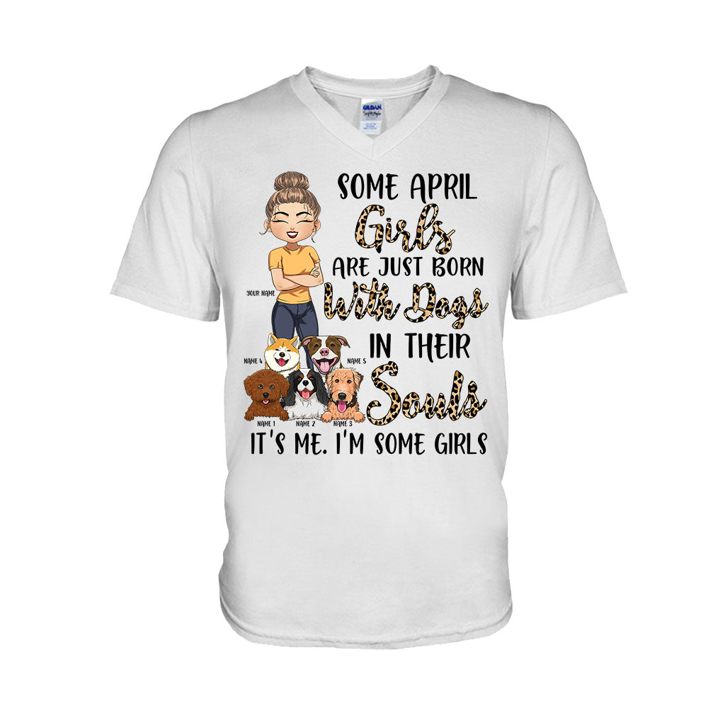 Mit Hunden im Herzen geboren – personalisiertes Hunde-T-Shirt und Hoodie