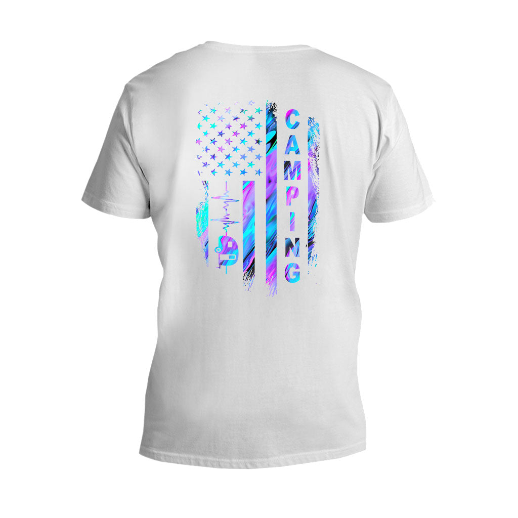 Campingflagge – Hologramm-T-Shirt und Hoodie 1121