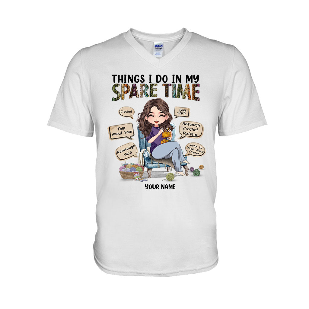 Was ich in meiner Freizeit mache – Personalisiertes Häkel-T-Shirt und Hoodie