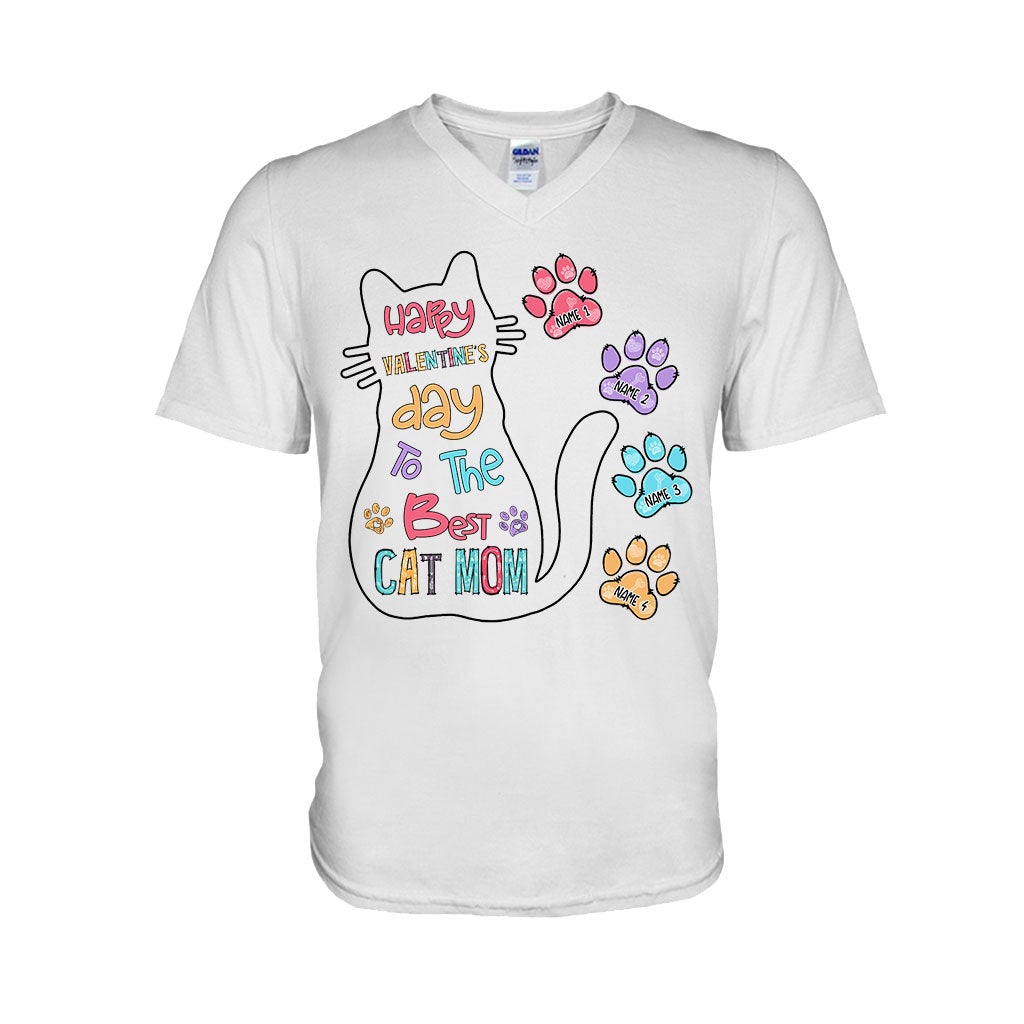 Katzenmama-Leben ist schöner mit Katzen – Personalisiertes Katzen-T-Shirt und Hoodie
