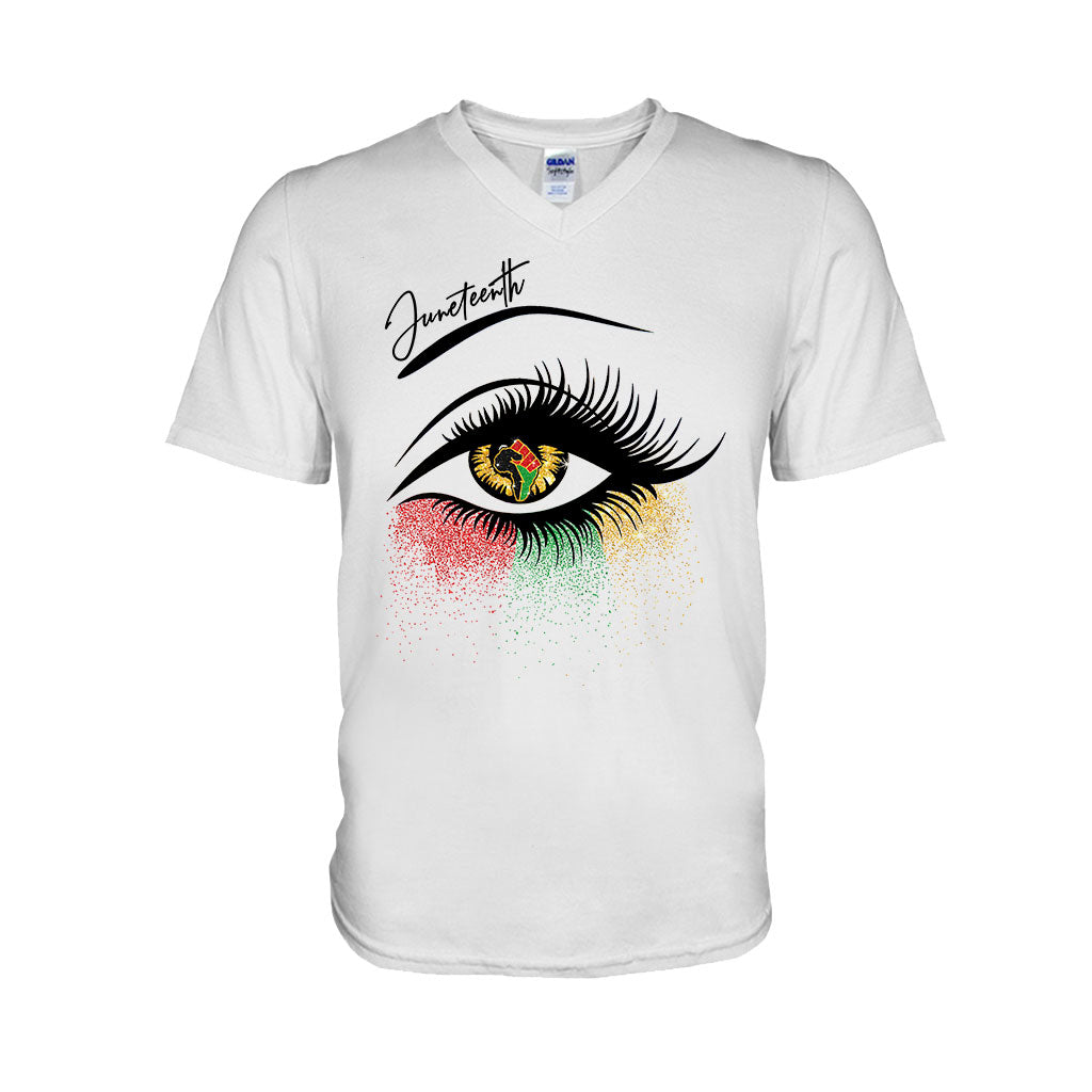 Juneteenth – T-Shirt und Hoodie für Afroamerikaner mit Glitzer-Imitat 112021