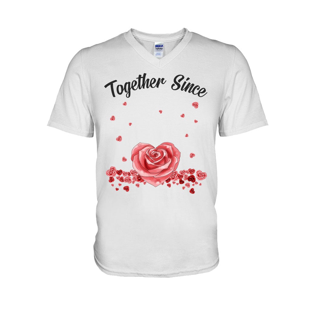 Gemeinsam seit – Personalisiertes Partner-T-Shirt und Hoodie
