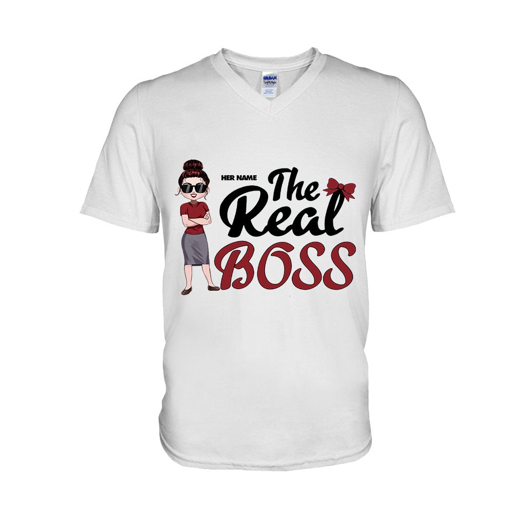 Der Boss – Der wahre Boss – Personalisiertes Partner-T-Shirt und Hoodie