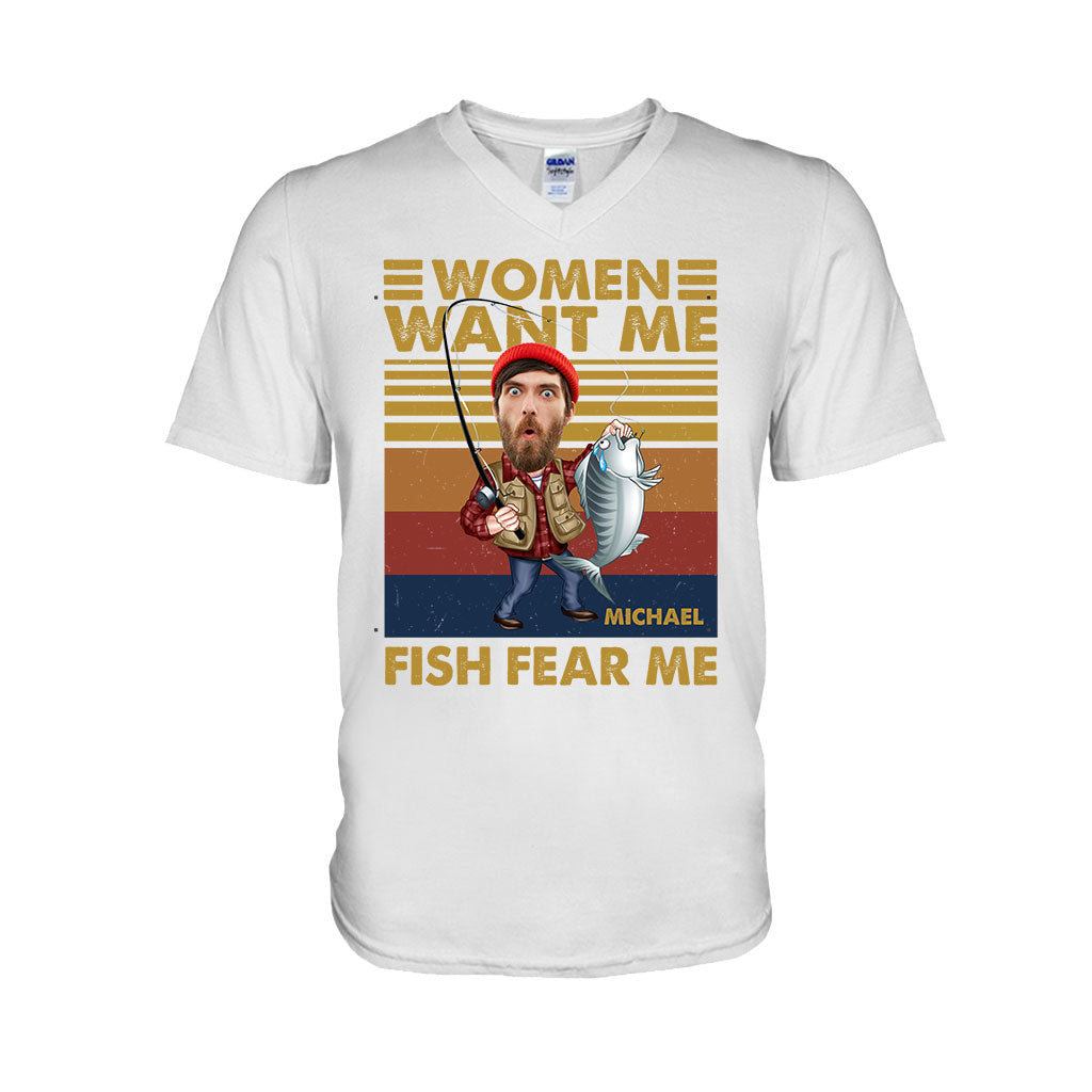 Woman Want Me, Fish Fear Me - Personalized Fishing T-shirt and Hoodie