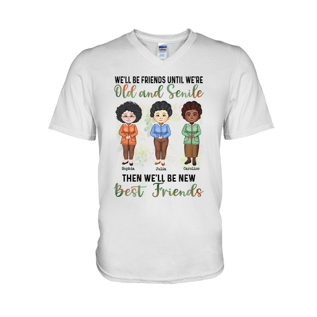 Wir bleiben Freunde bis ins hohe Alter – personalisiertes Bestie-T-Shirt und Hoodie