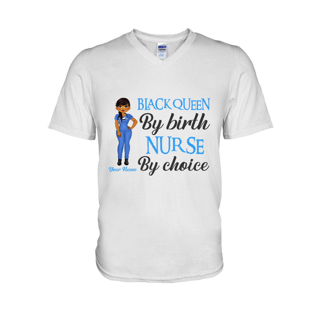Schwarze Krankenschwester – Personalisiertes T-Shirt und Hoodie