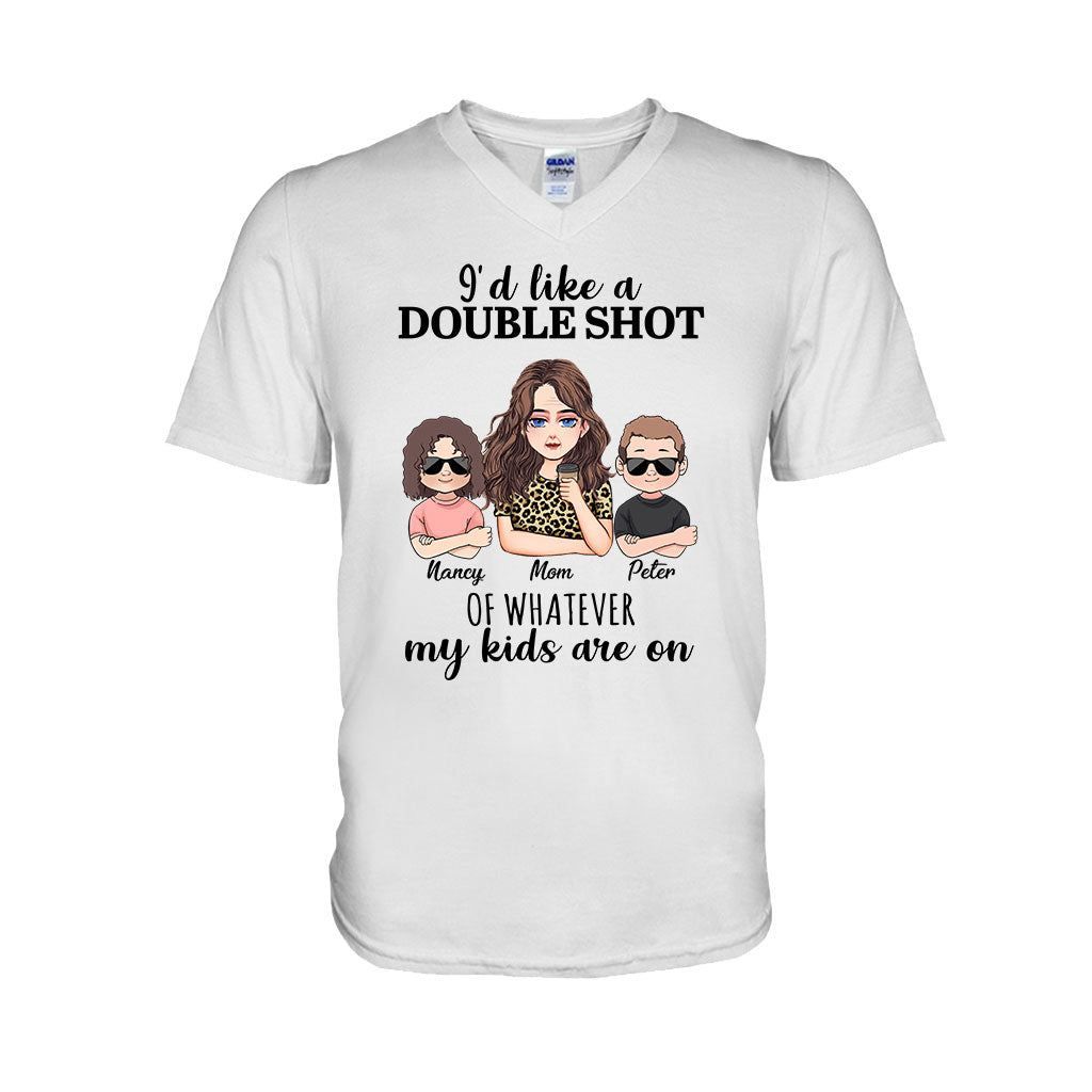 Ich hätte gern einen doppelten Schuss – personalisiertes Muttertags-T-Shirt und Hoodie