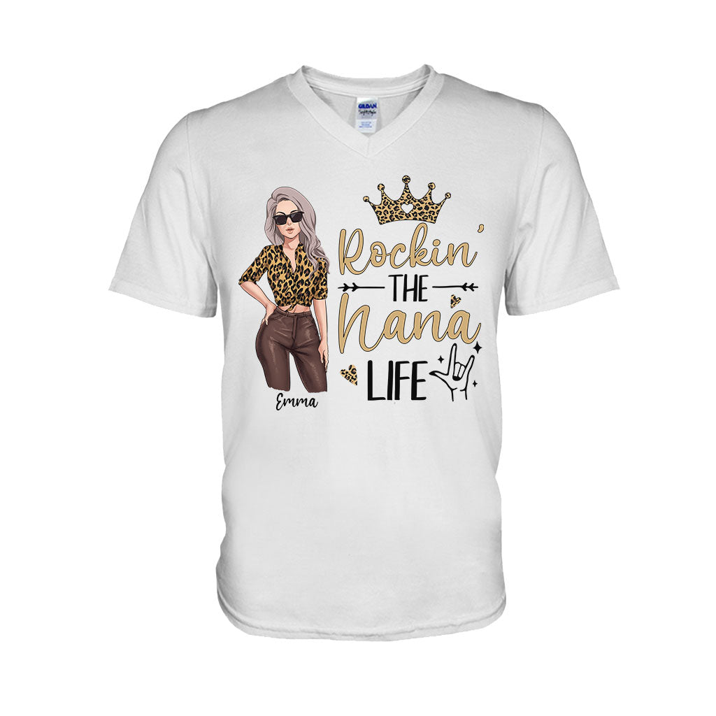 Das Oma-Leben rocken – personalisiertes Muttertags-T-Shirt und Hoodie für Omas