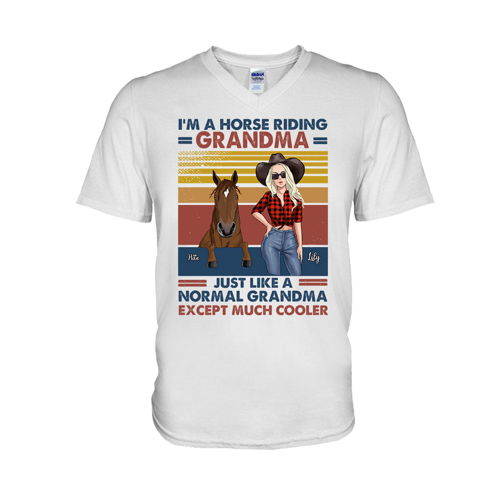 Horse Riding Grandma - Personalized Mother's Day Grandma T-shirt and Hoodie