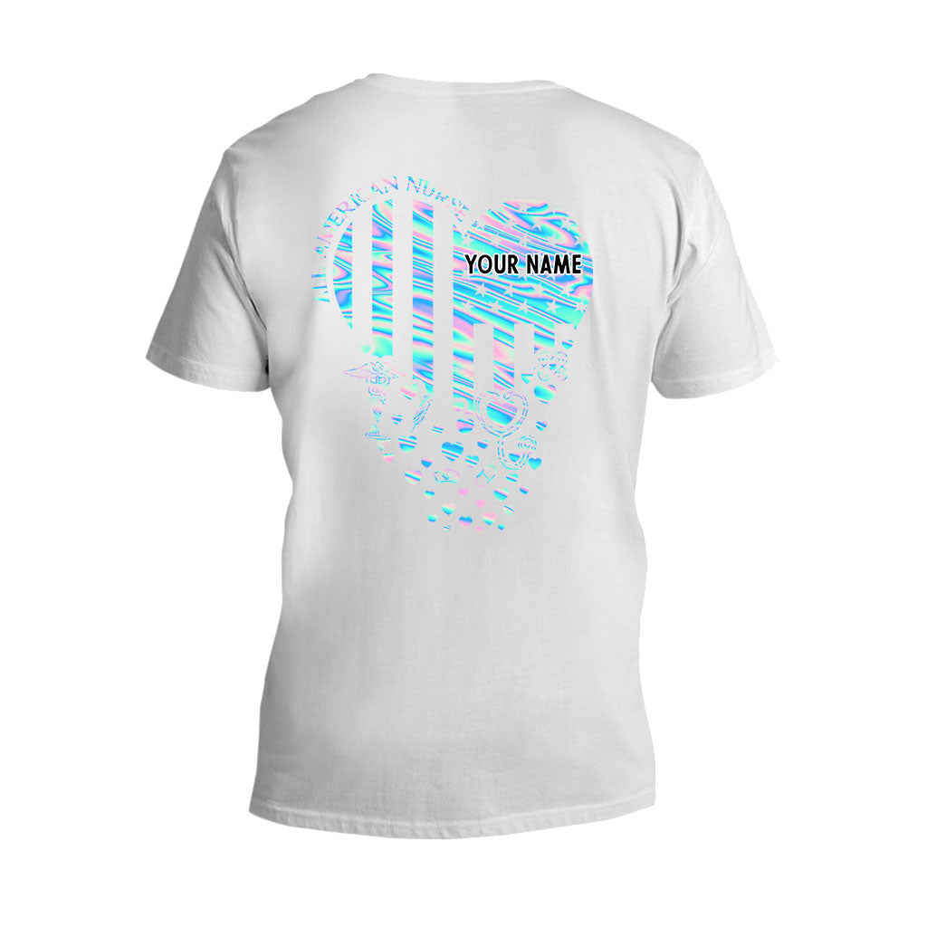 Stolze Krankenschwester – Personalisiertes T-Shirt und Hoodie zum Unabhängigkeitstag