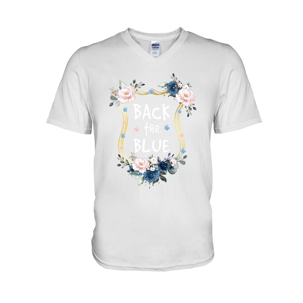 Floral Police Badge - Police Officer T-shirt And Hoodie 062021