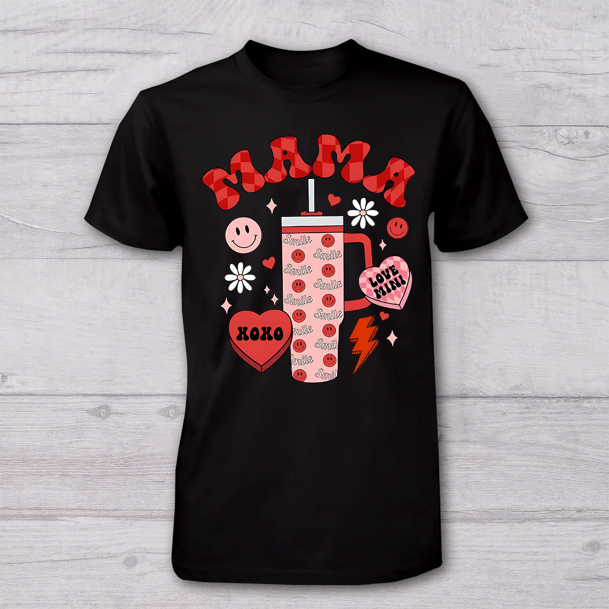 Mama und Mini – Personalisiertes Mutter-T-Shirt und Baby-Body
