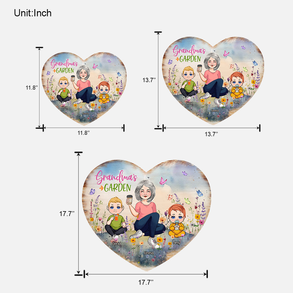 Omas Garten – Personalisiertes, individuell geformtes Holzschild „Oma“