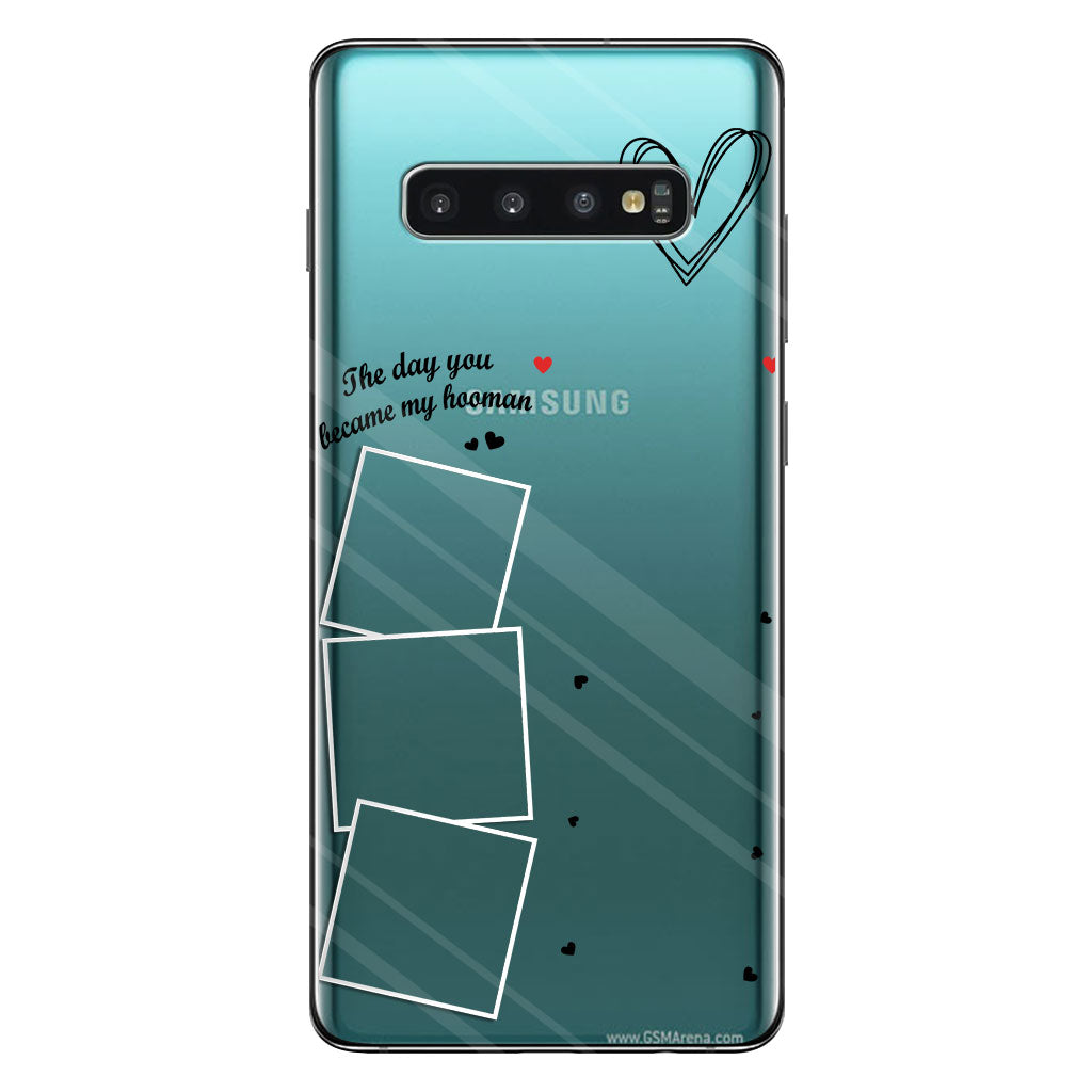 The Day You Became My Hooman Dog Cat Pet Lover Custom Photos And Calendar - Personalized Dog Clear Phone Case