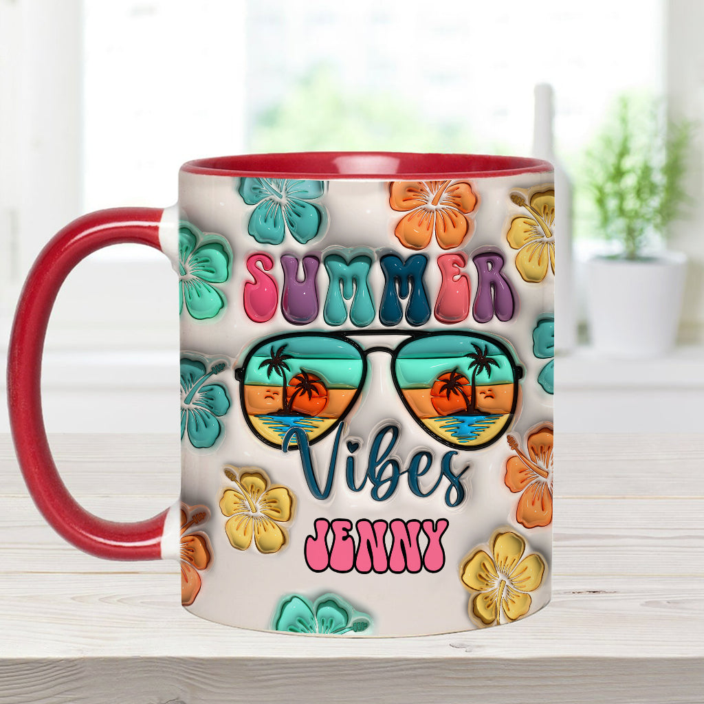 Sommerfeeling aufblasbar – Personalisierte Tasse für Meeresliebhaber
