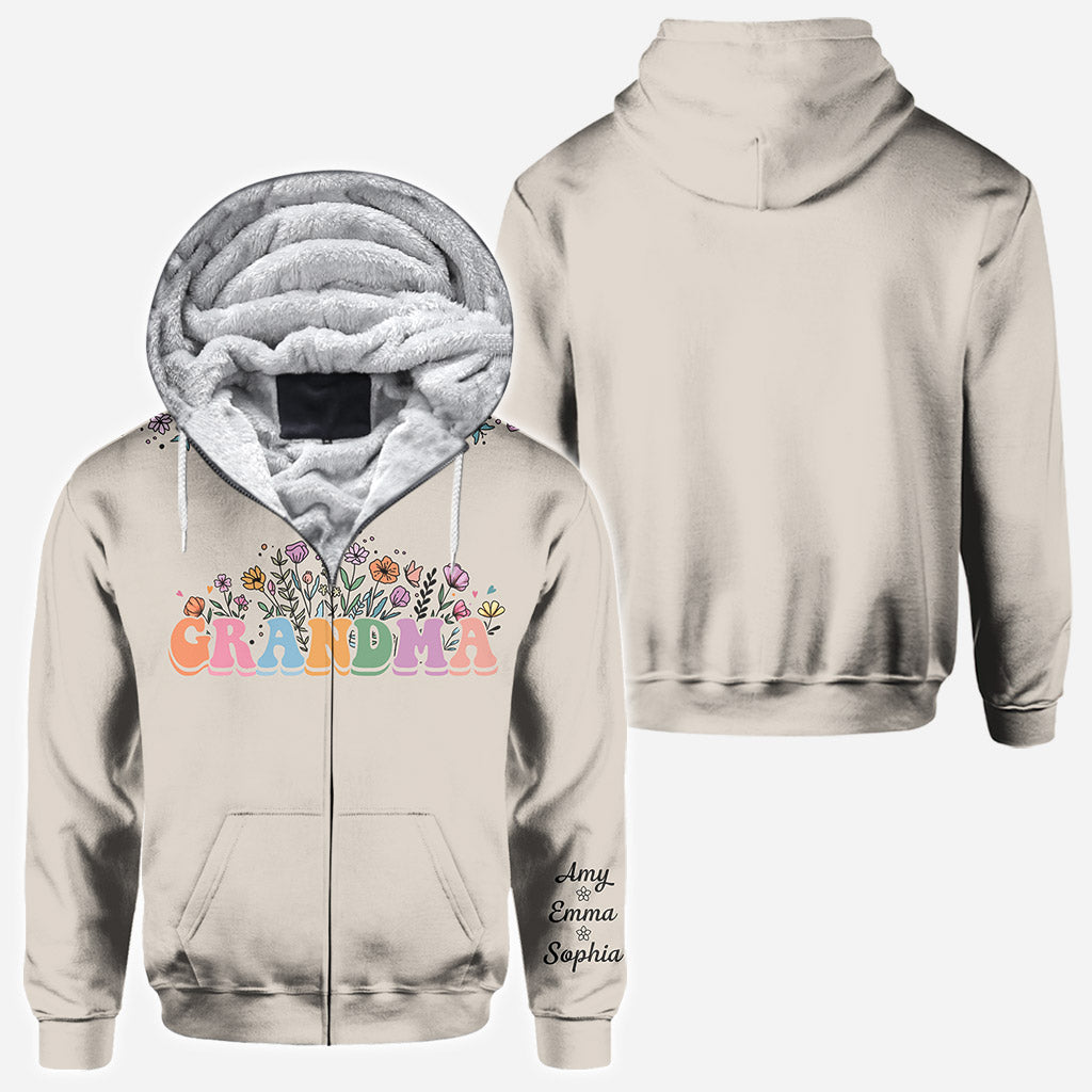 Blume mit beliebigem Titel - Personalisiertes Oma-Shirt