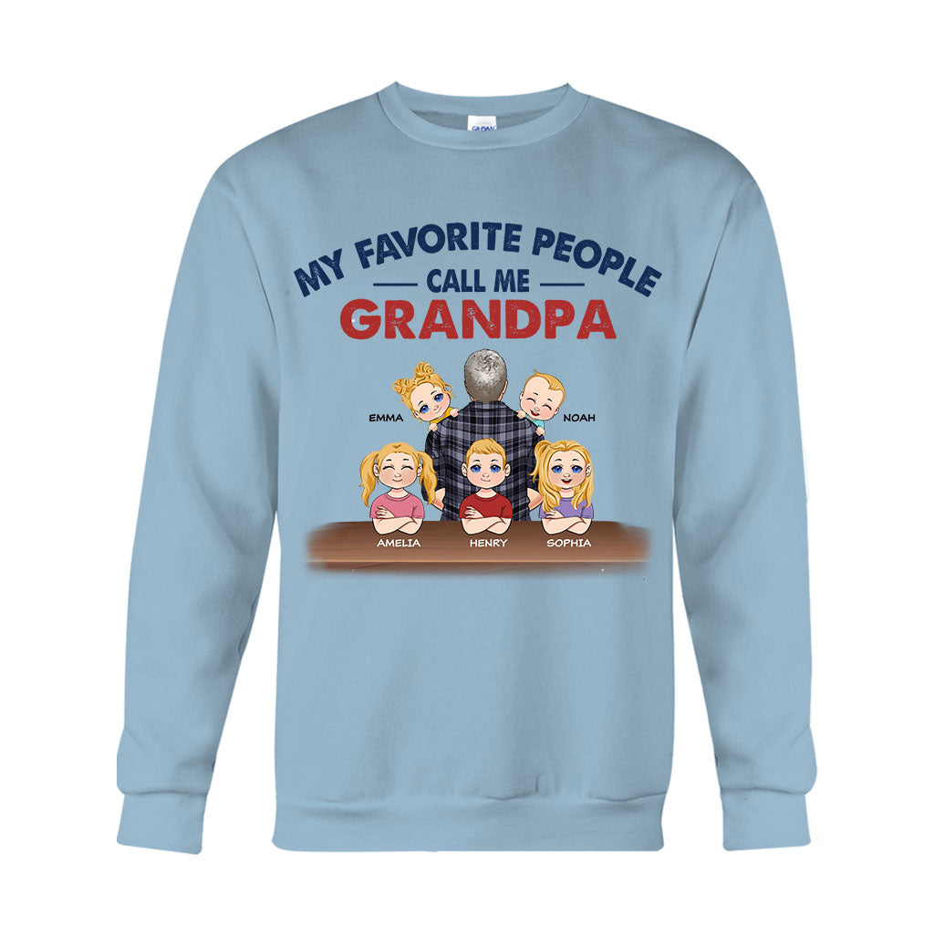 Meine Lieblingsmenschen nennen mich Opa – Personalisiertes Vater-T-Shirt und Hoodie