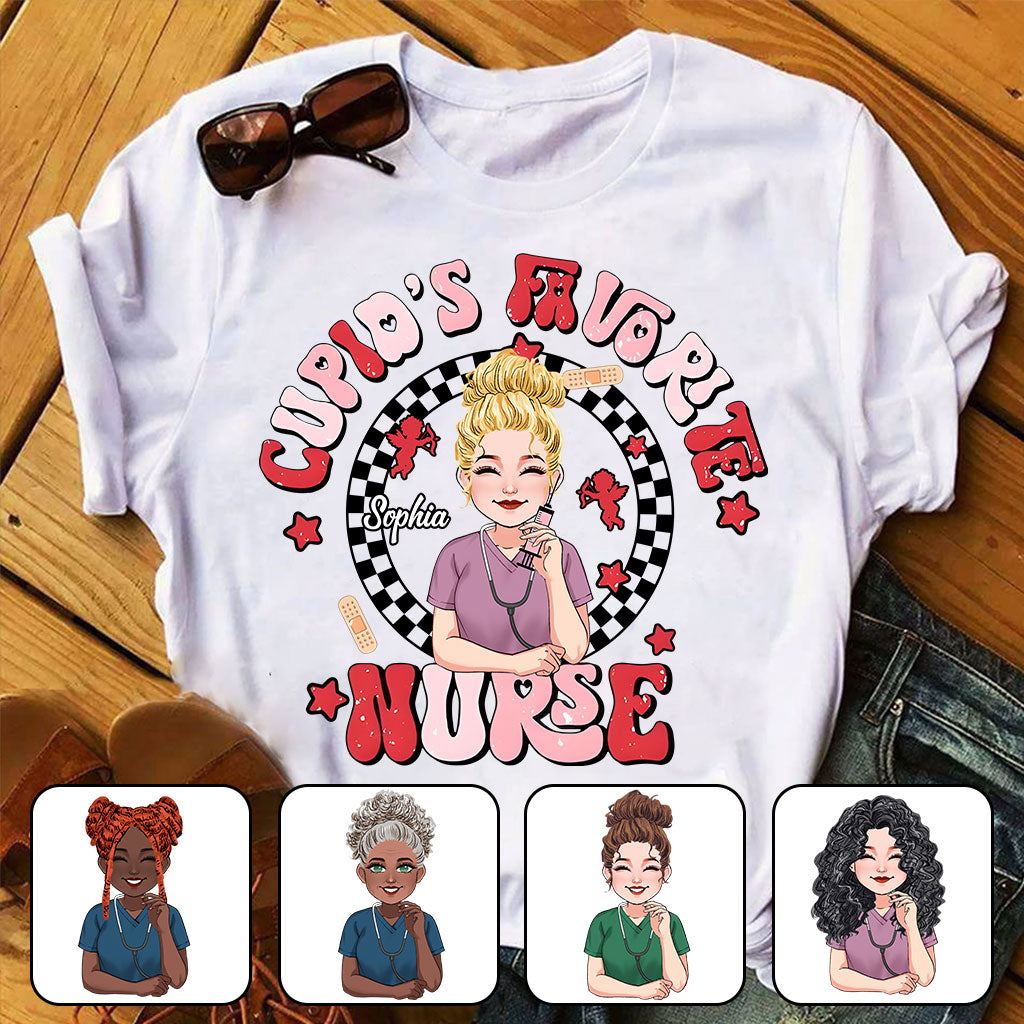 Cupid Lieblingskrankenschwester – Personalisiertes T-Shirt und Hoodie für Krankenschwestern