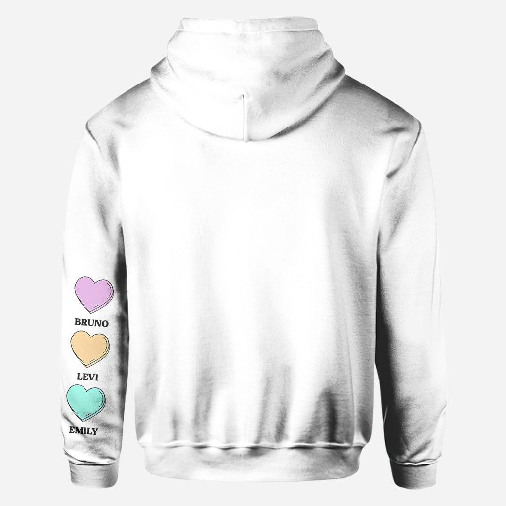 This Grandma Wears Her Heart On Her Sleeve - Personalized Grandma All Over Shirt