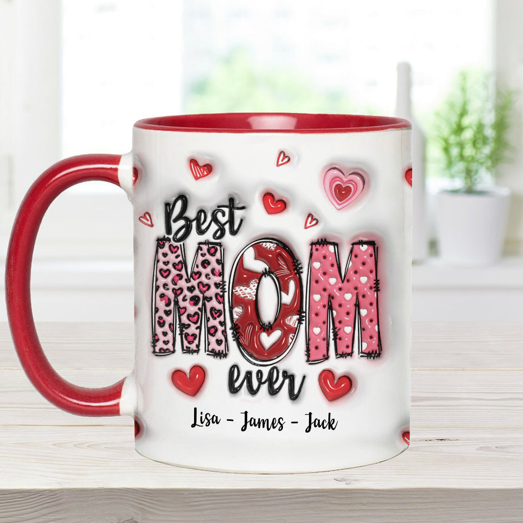 Beste Mama aller Zeiten - Personalisierte Tasse mit Muttermotiv