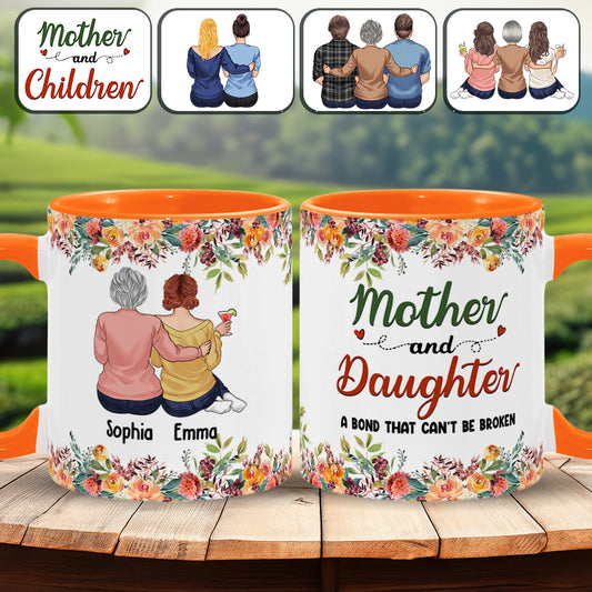 Mutter und Töchter – Personalisierte Tasse mit Muttermotiv