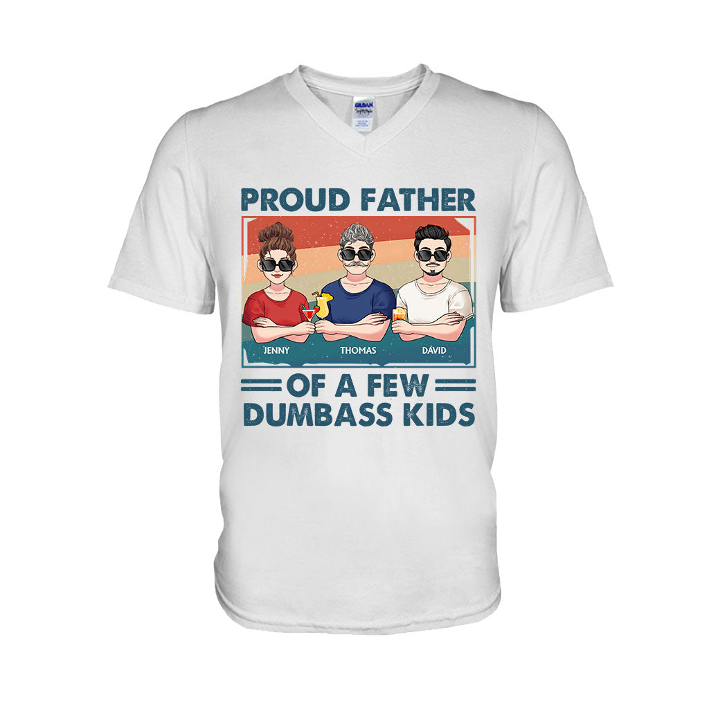 Stolzer Vater, Opa, Mutter, Oma von ein paar Dummköpfen – personalisiertes Vater-T-Shirt und Hoodie