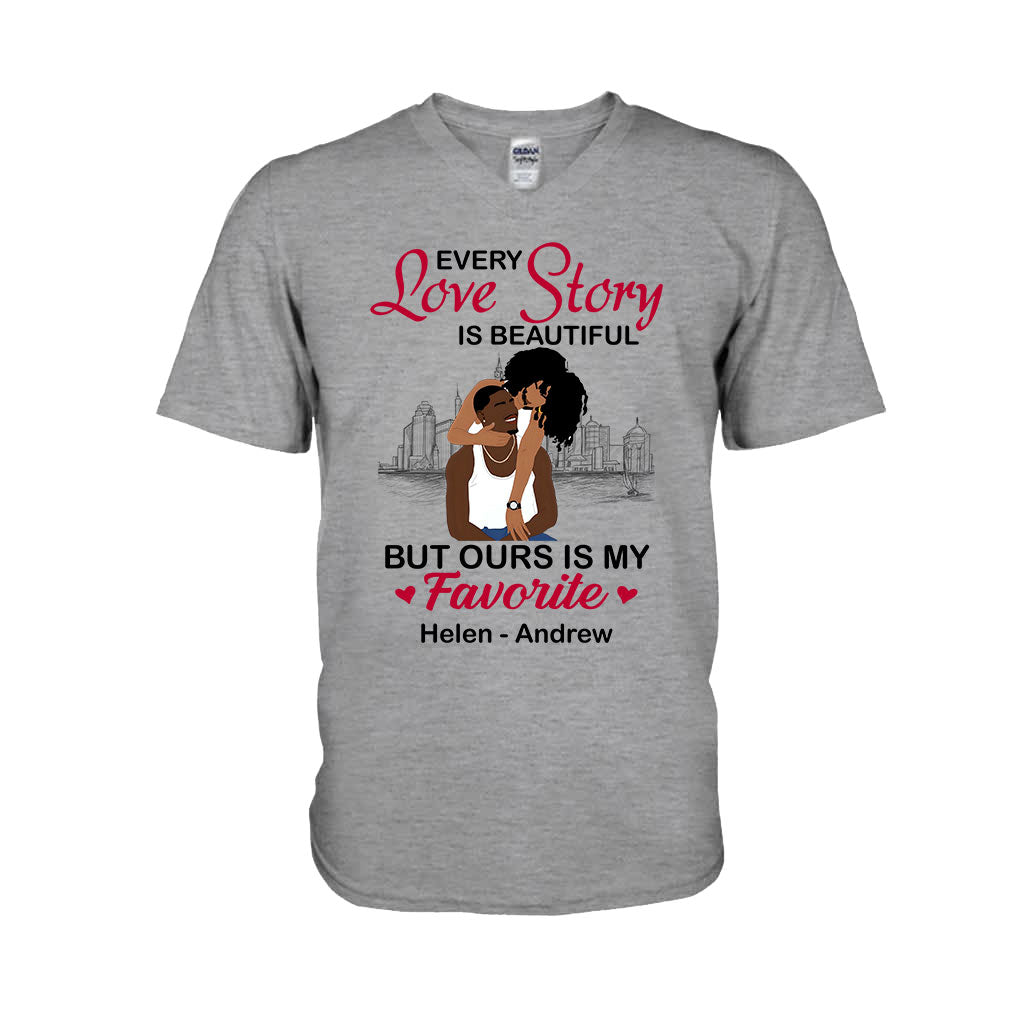 Our Story Is My Favorite - Personalized African American T-shirt And Hoodie