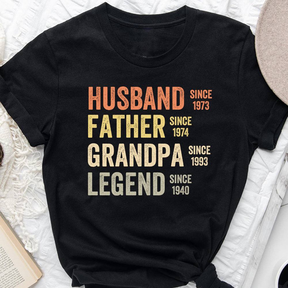 Papa-Opa-Legende – Personalisiertes Vater-T-Shirt und Hoodie